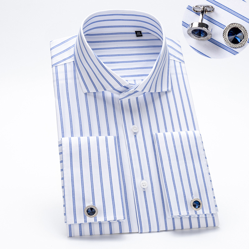 Dress Shirt Non-Iron - Luxury Windsor Collar Men's Cotton French