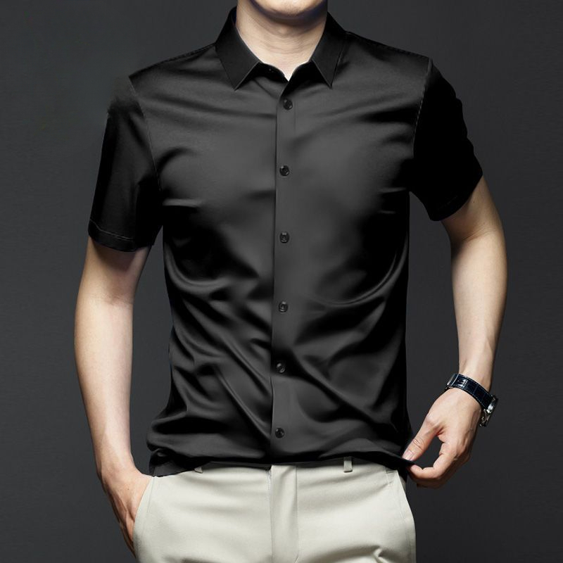 Dress Shirt Non-Iron - 5XL Men's Dress Shirt Short Sleeve