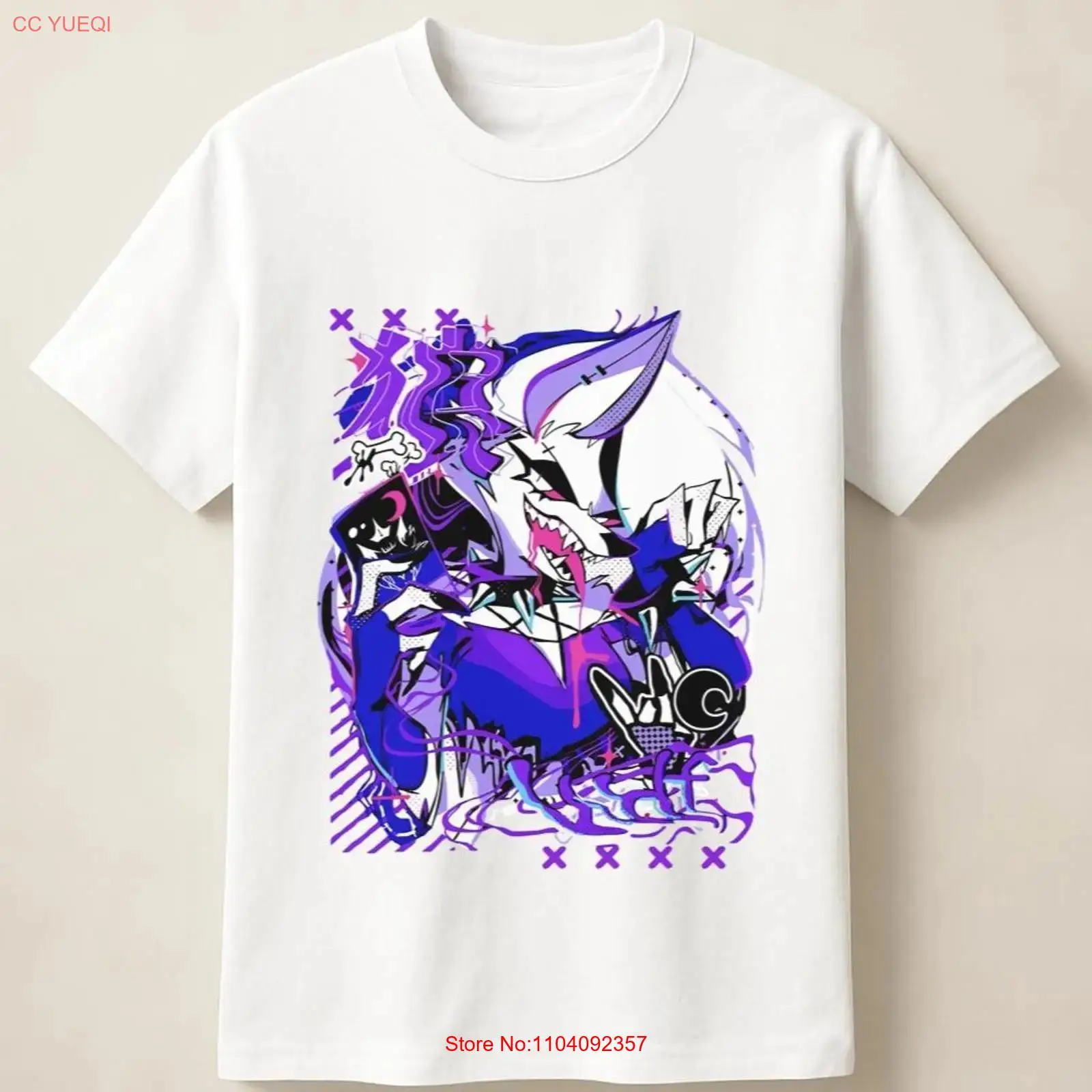 Men'S Fashion Everyday - Purple Anime Wolf in Graffiti Poster