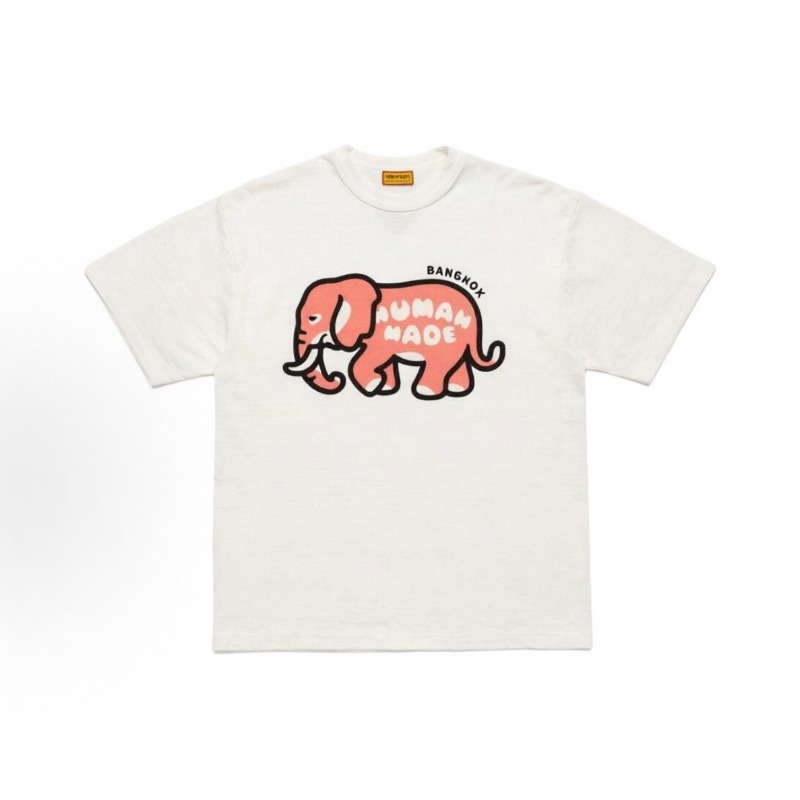 Mens Fashion Bangkok - Human Made Elephant Print Slub Cotton