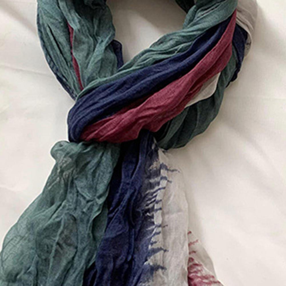 Men'S Fashion Everyday - Neck Warmer Two-color Gradient Pleated Scarf