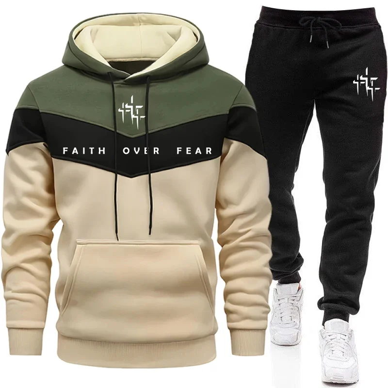 Faith Over Fear Men's Tracksui - Men'S Winter Fashion 评论和价格