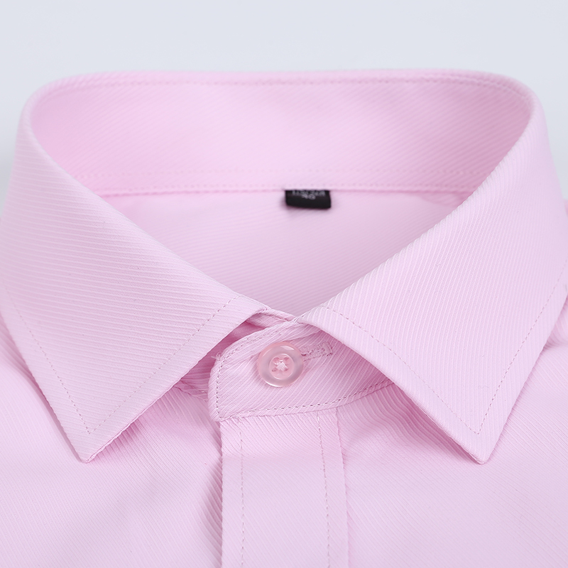 Pink White Blue Twill Men's Fo - Dress Shirt Non-Iron 评论和价格
