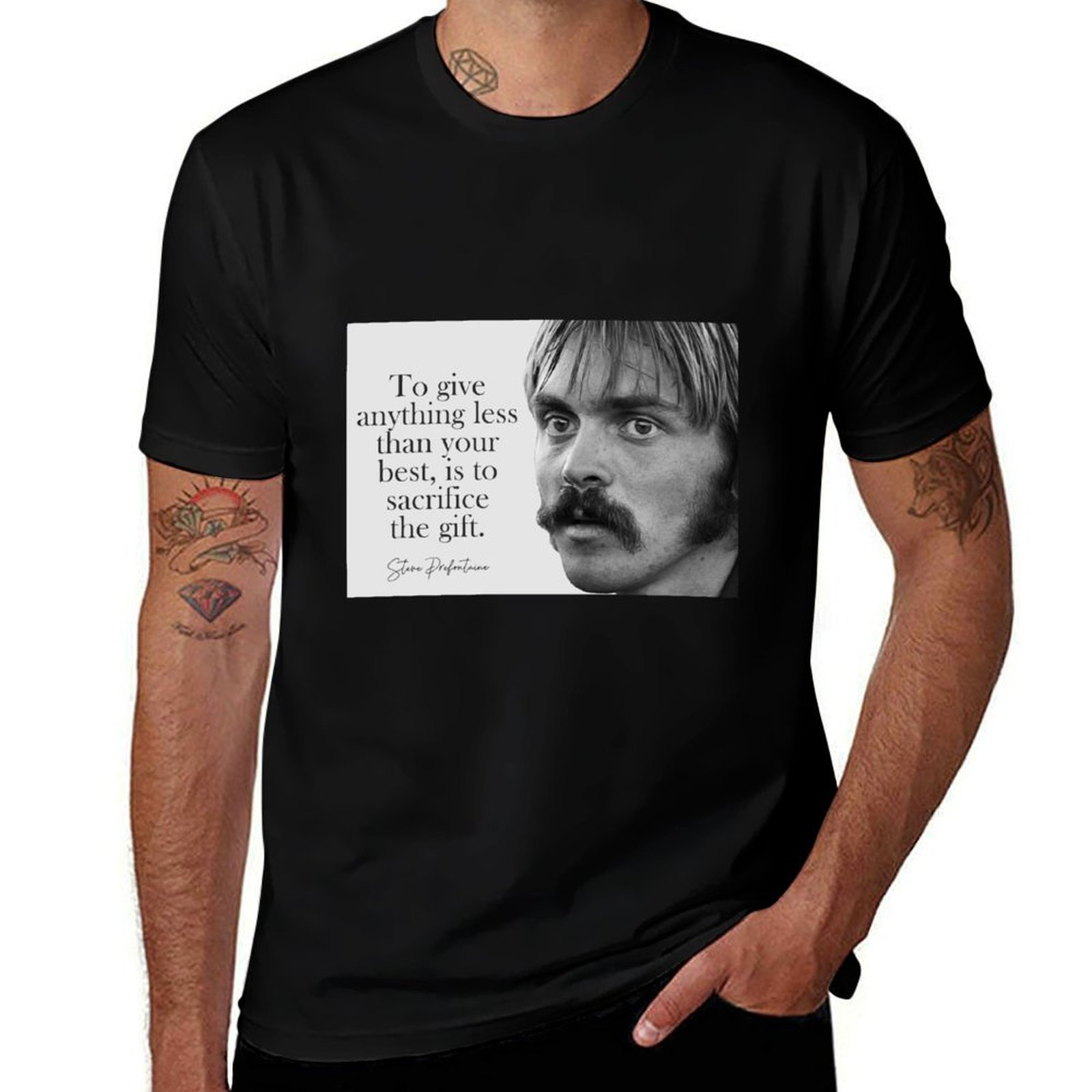 Steve Prefontaine Quote T-Shir - Men'S Fashion Quotes 评论和价格