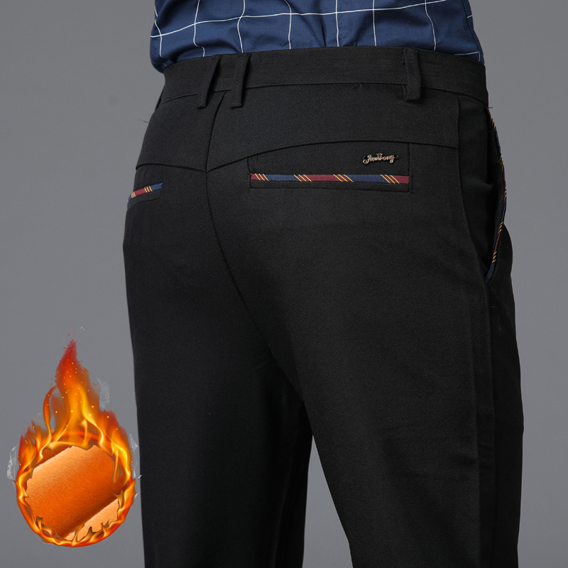 Winter New Men's Warm Thermal  - Formal Trouser Stretch 评论和价格
