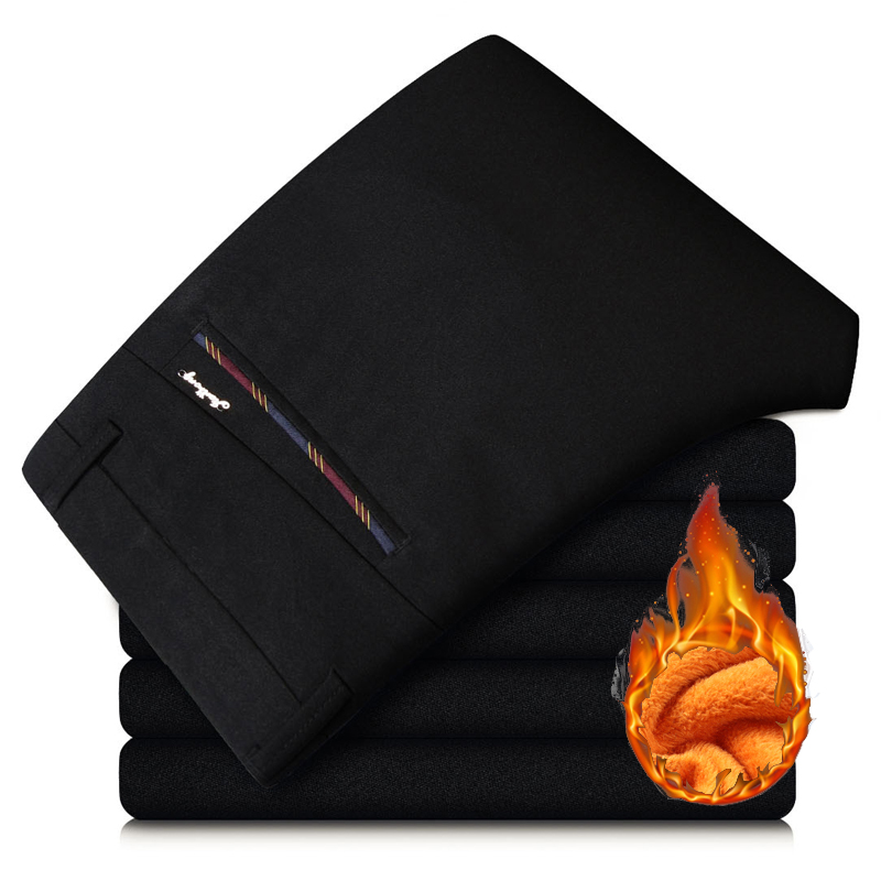 Winter New Men's Warm Thermal  - Formal Trouser Stretch 评论和价格