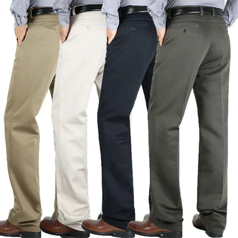 White Pants Men Office Formal  - Formal Trouser Stretch 评论和价格