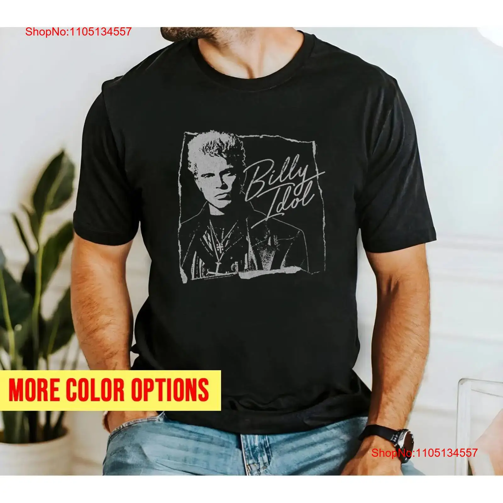 Billy Idol Torn and Cursive  T - Men'S Fashion Everyday 评论和价格