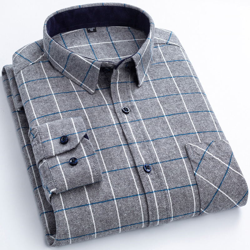 New Flannel Plaid Shirts For M - Dress Shirt Non-Iron 评论和价格