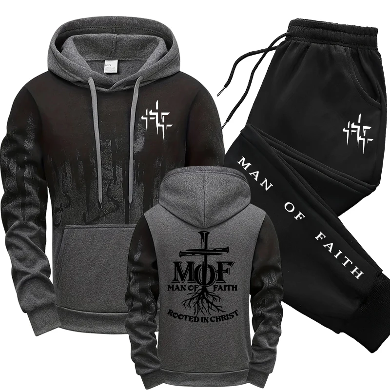 Man of Faith Men's Tracksuit H - Men'S Winter Fashion 评论和价格