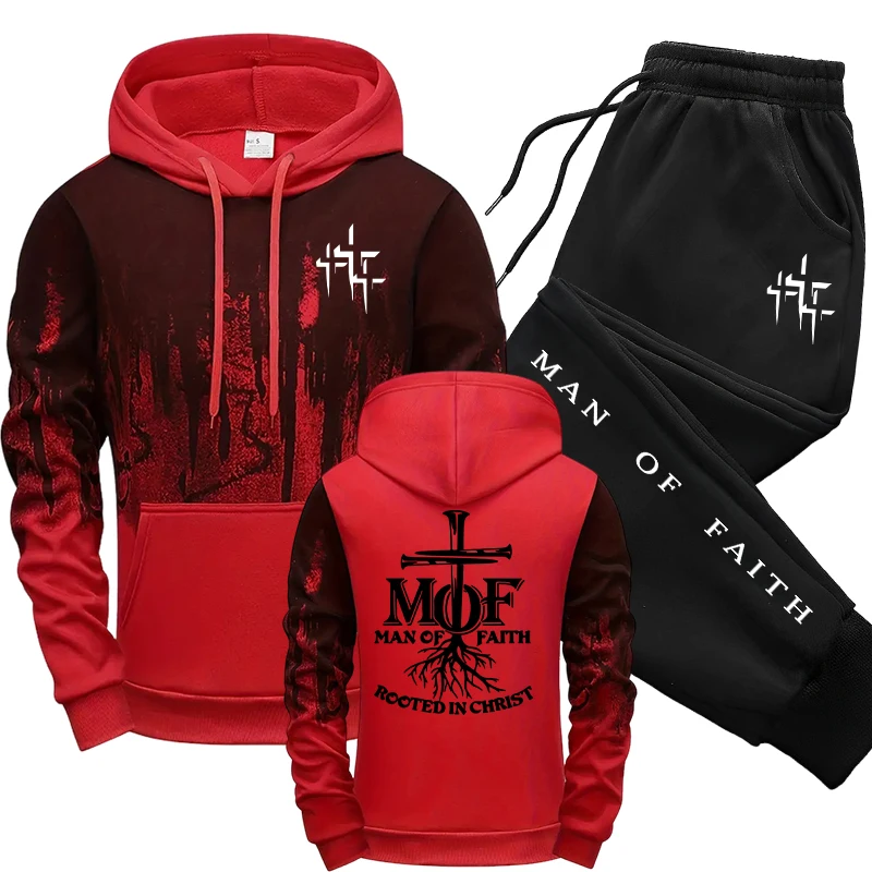 Man of Faith Men's Tracksuit H - Men'S Winter Fashion 评论和价格