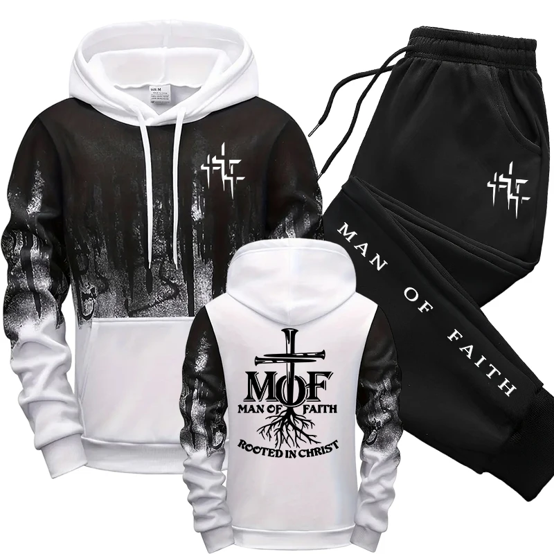Man of Faith Men's Tracksuit H - Men'S Winter Fashion 评论和价格