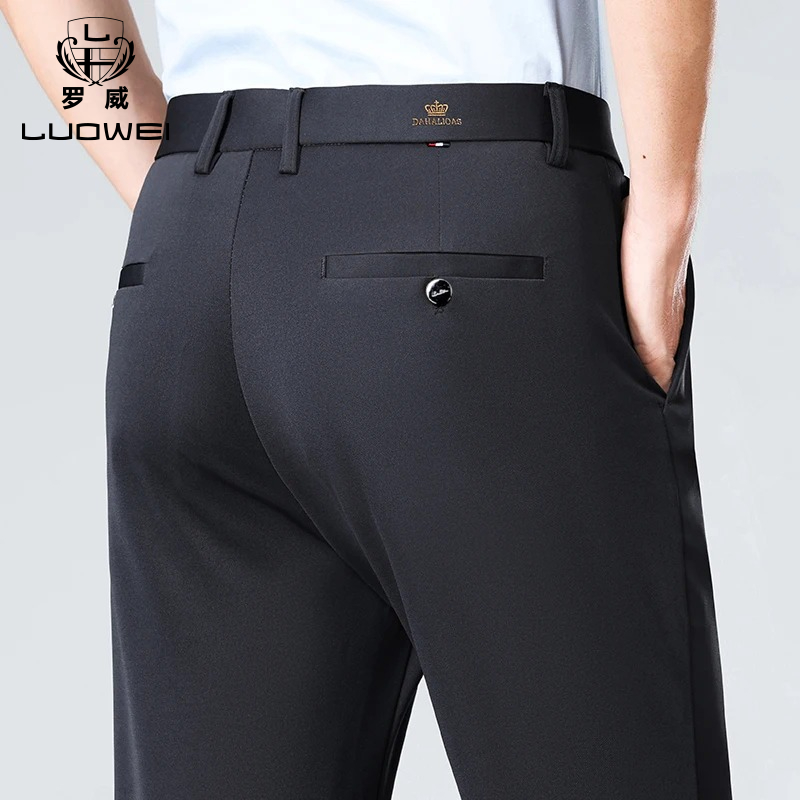 Brand Men Pant High-stretch Fa - Formal Trouser Stretch 评论和价格