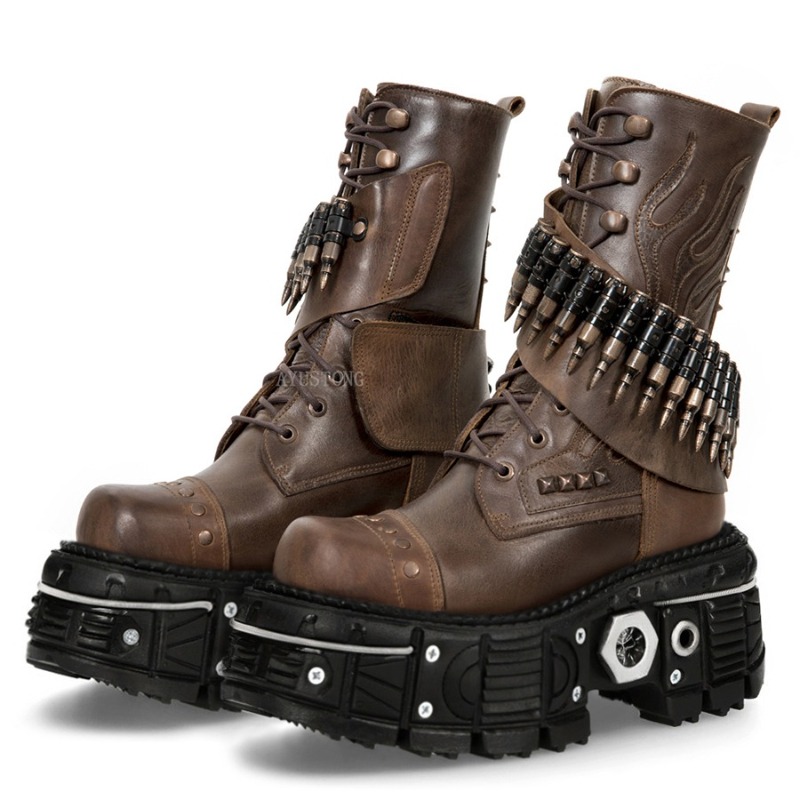 Fashion New Thick Sole Rivet B - Mens Fashion Combat Boots 评论和价格