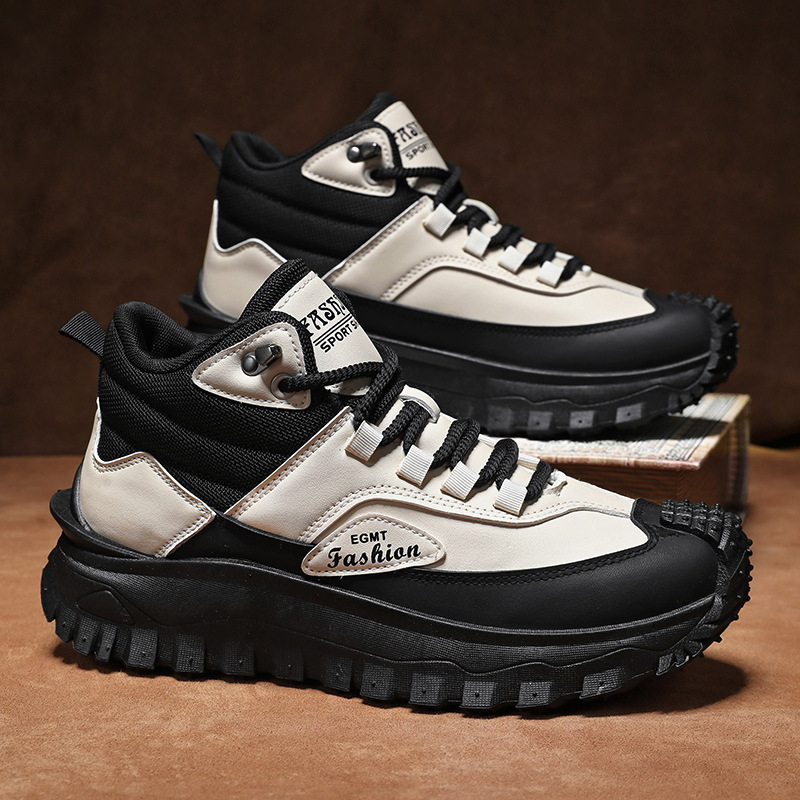 Men'S Black And White Mid Top  - Men'S Fashion Hiking Boots 评论和价格