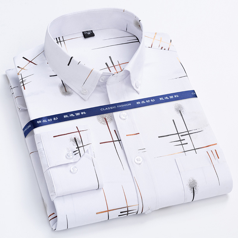 New Plaid Shirts For Men Long  - Dress Shirt Non-Iron 评论和价格