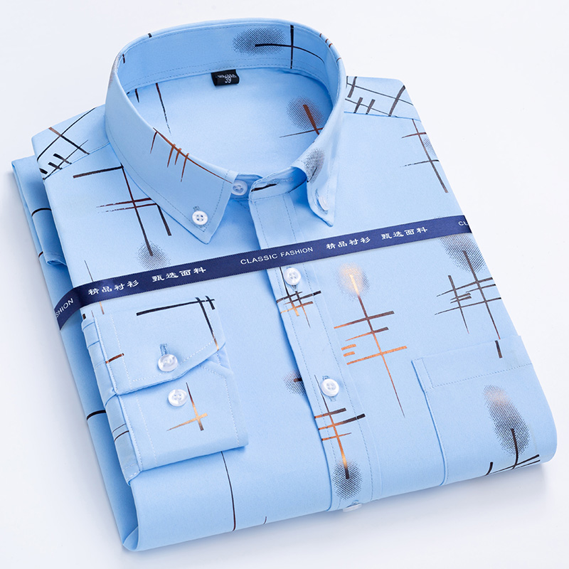 New Plaid Shirts For Men Long  - Dress Shirt Non-Iron 评论和价格