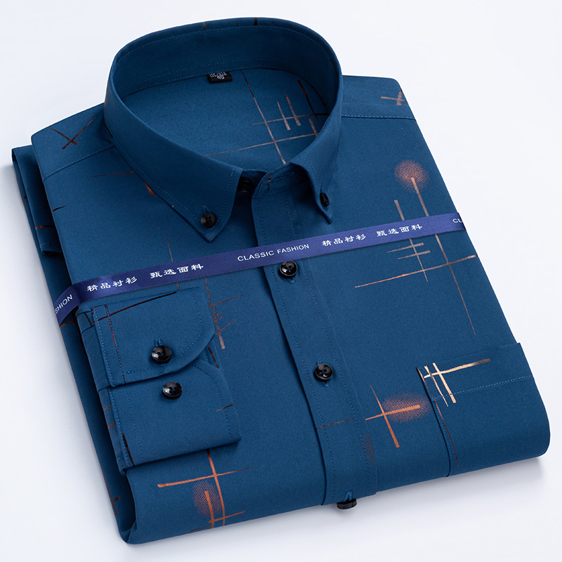 New Plaid Shirts For Men Long  - Dress Shirt Non-Iron 评论和价格