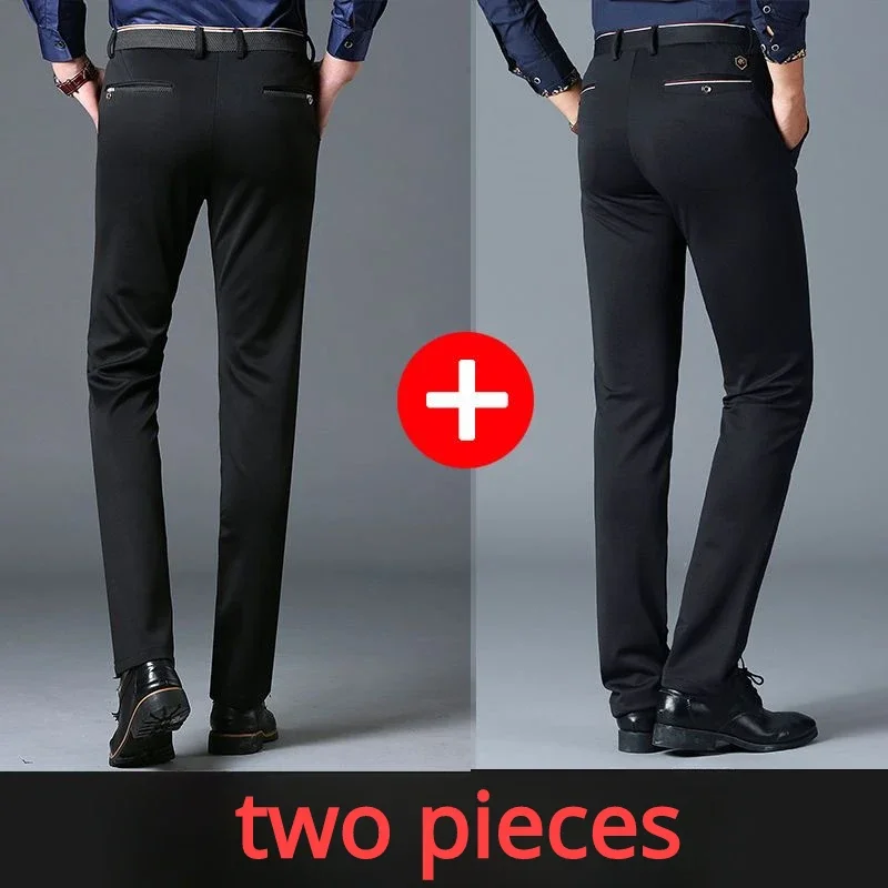 Casual Suit Pants Stretch Men' - Formal Trouser Stretch 评论和价格