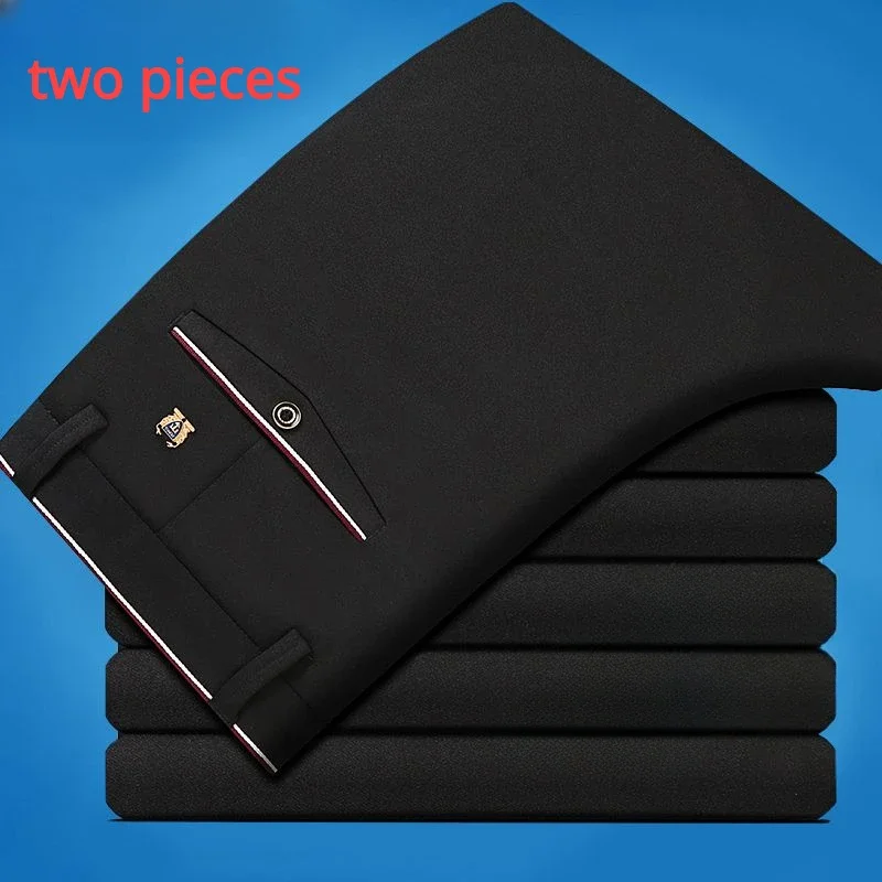 Casual Suit Pants Stretch Men' - Formal Trouser Stretch 评论和价格