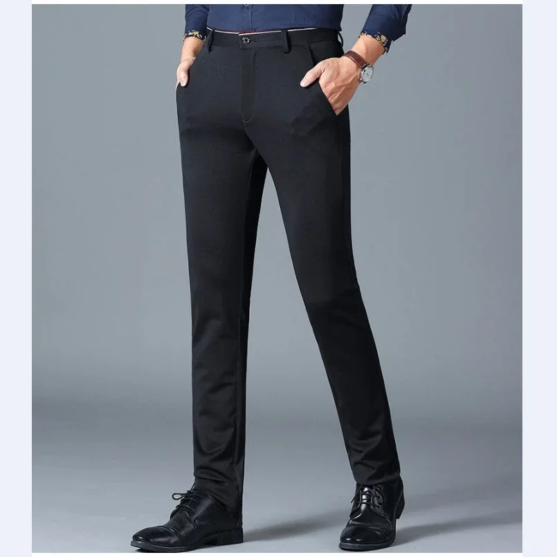Casual Suit Pants Stretch Men' - Formal Trouser Stretch 评论和价格