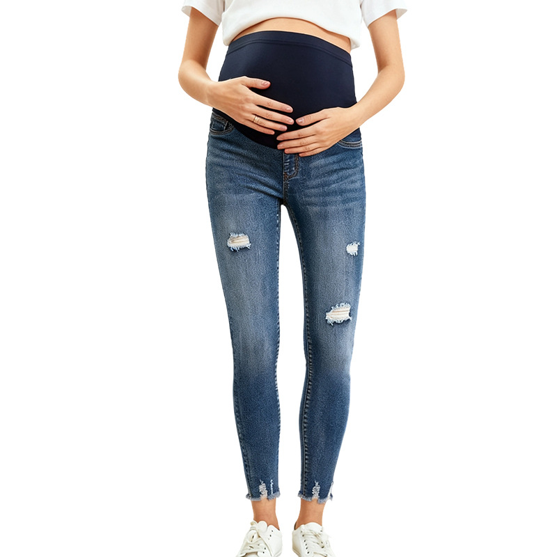 Pregnant Women Casual Tight De - Skinny Jeans Ripped 评论和价格