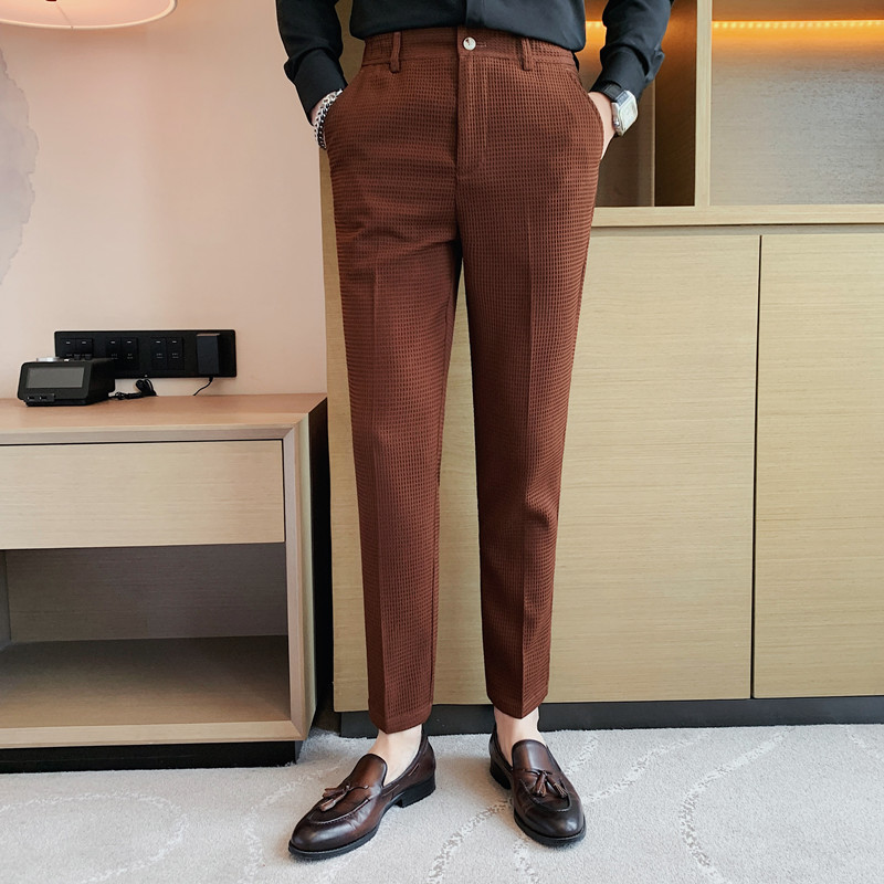 2024 Autumn New Waffle Stretch - Formal Trouser Stretch 评论和价格