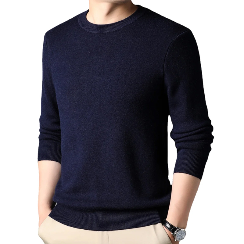 Men's Solid Color Knitted Pull - Mens Fashion Jumpers 评论和价格