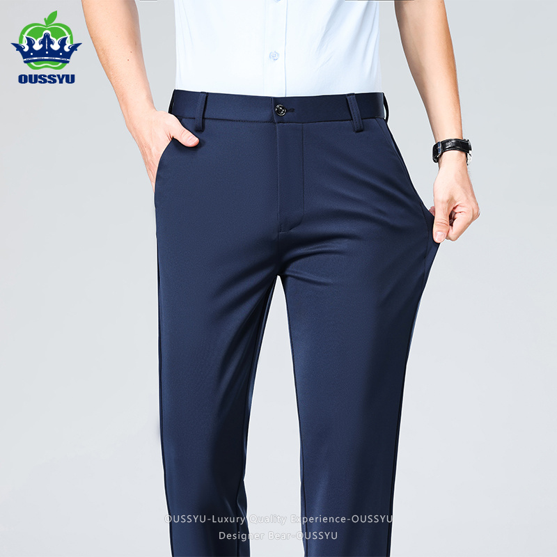 Summer Thin Men's Stretch Suit - Formal Trouser Stretch 评论和价格