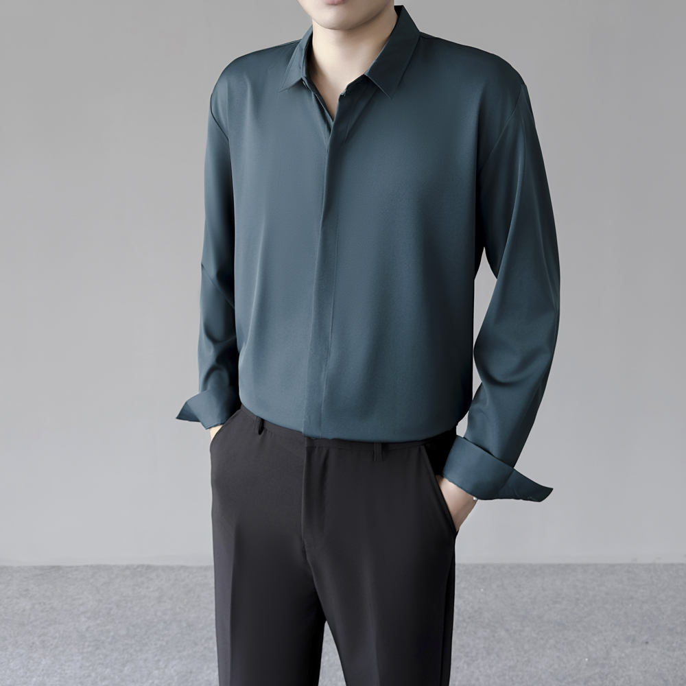 Spring Summer Thin Men's Cool  - Dress Shirt Non-Iron 评论和价格