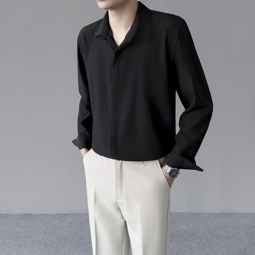 Spring Summer Thin Men's Cool  - Dress Shirt Non-Iron 评论和价格