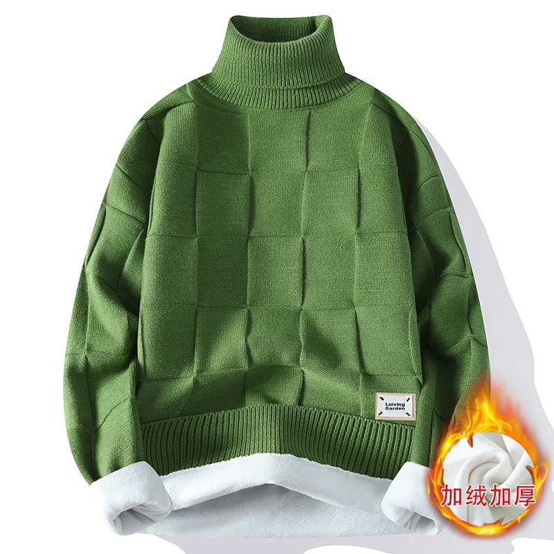 New Winter Men Fleece Warm Tur - Mens Fashion Jumpers 评论和价格