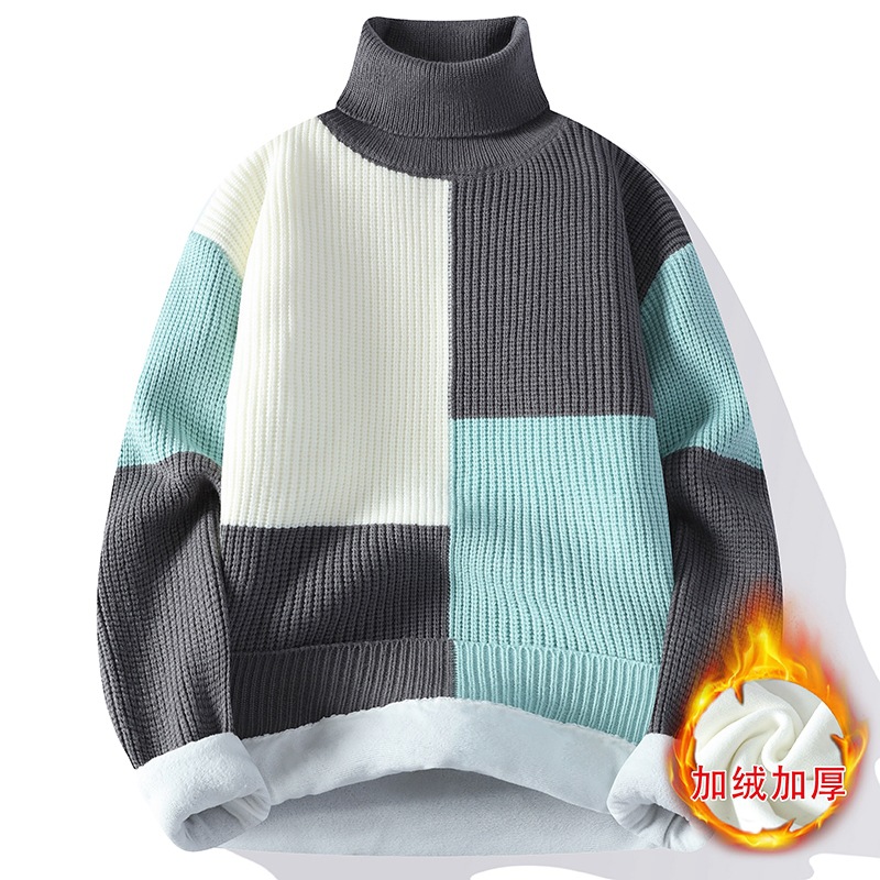 New Winter Men Fleece Warm Tur - Mens Fashion Jumpers 评论和价格