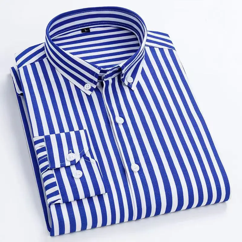 Men's Striped Shirt Long Sleev - Dress Shirt Non-Iron 评论和价格