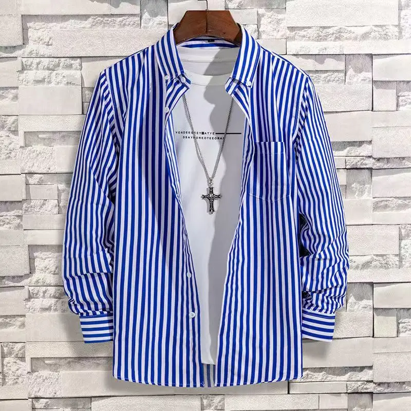 Men's Striped Shirt Long Sleev - Dress Shirt Non-Iron 评论和价格
