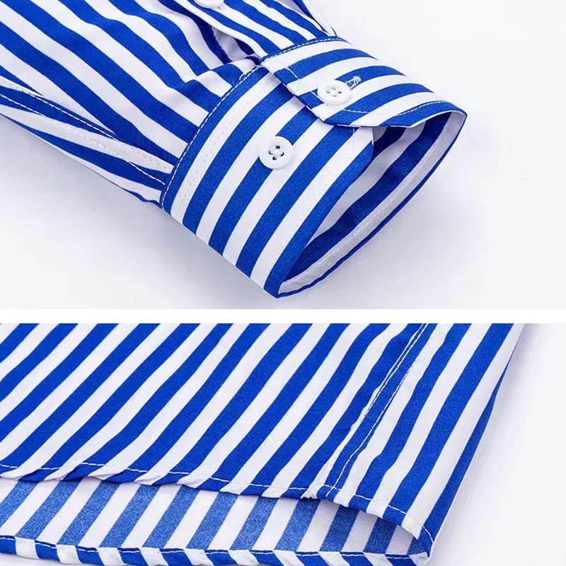 Men's Striped Shirt Long Sleev - Dress Shirt Non-Iron 评论和价格