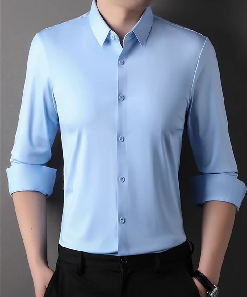 High Elasticity Men's Dress Sh - Dress Shirt Non-Iron 评论和价格