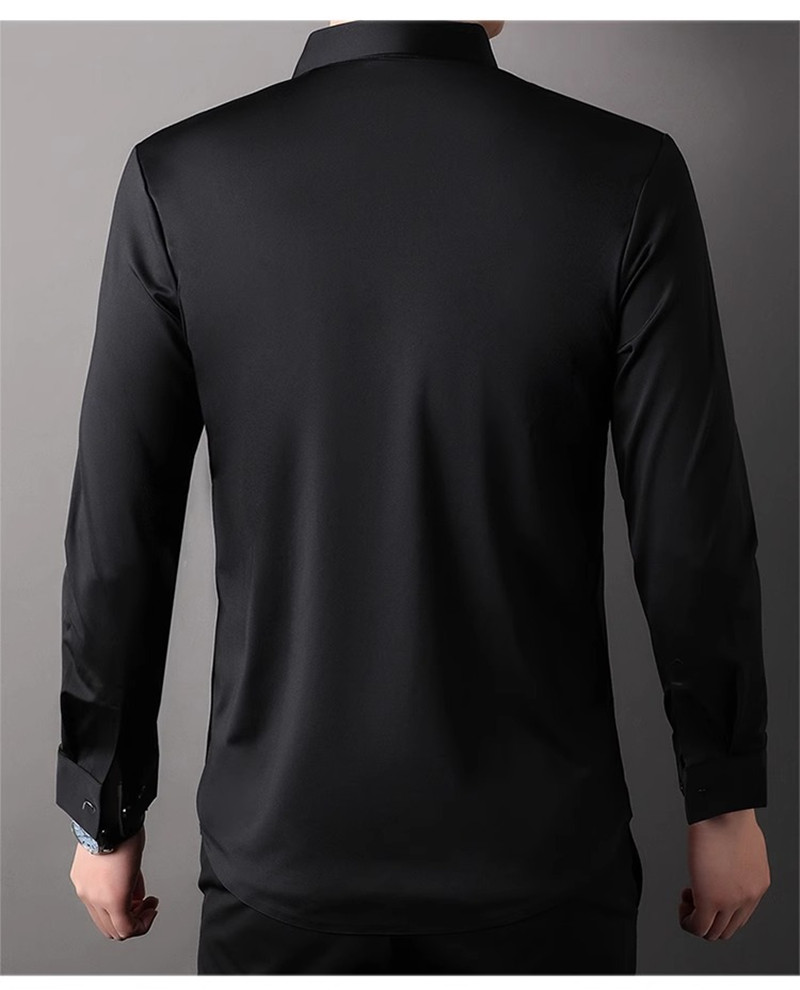 High Elasticity Men's Dress Sh - Dress Shirt Non-Iron 评论和价格