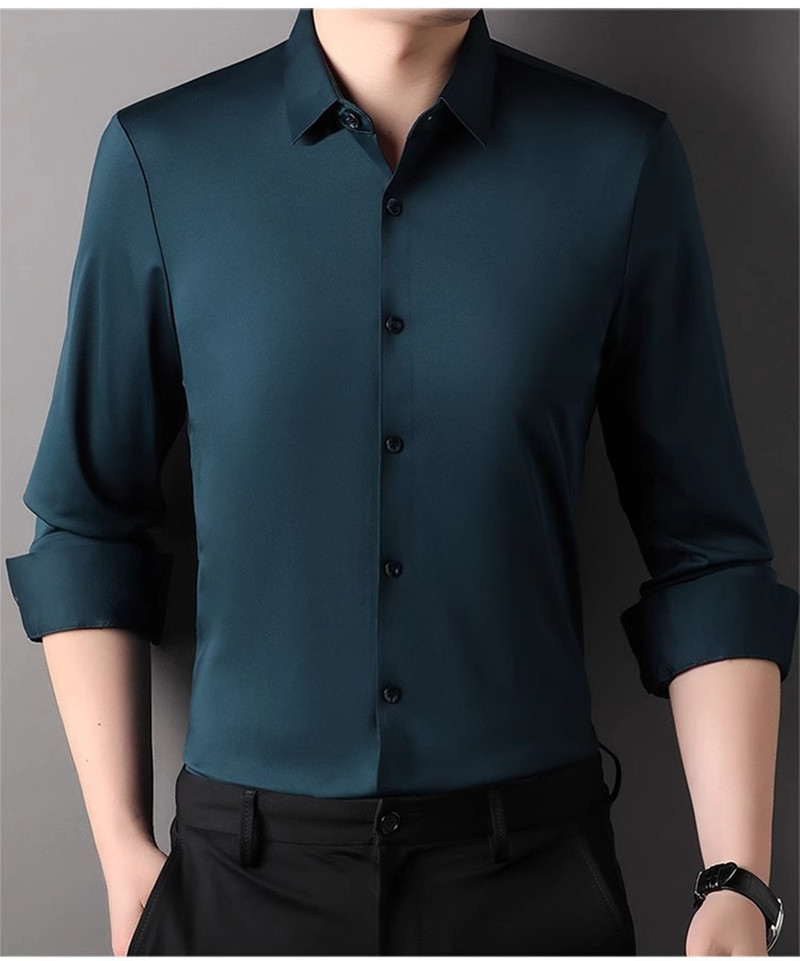 High Elasticity Men's Dress Sh - Dress Shirt Non-Iron 评论和价格