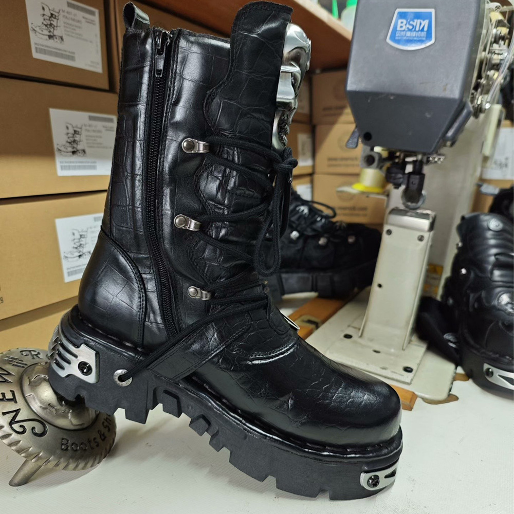 Fashion Genuine Leather Men's  - Mens Fashion Combat Boots 评论和价格