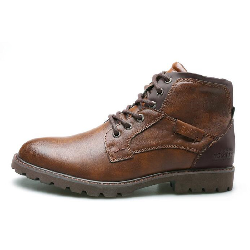 2026 Leather Men Ankle Boots P - Mens Fashion Combat Boots 评论和价格
