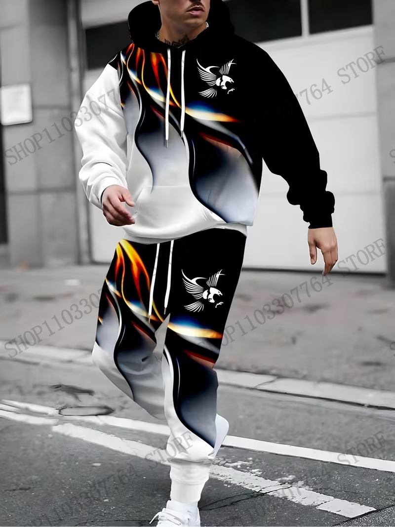 Autumn Winter Hoodie Pant Set  - Men'S Winter Fashion 评论和价格