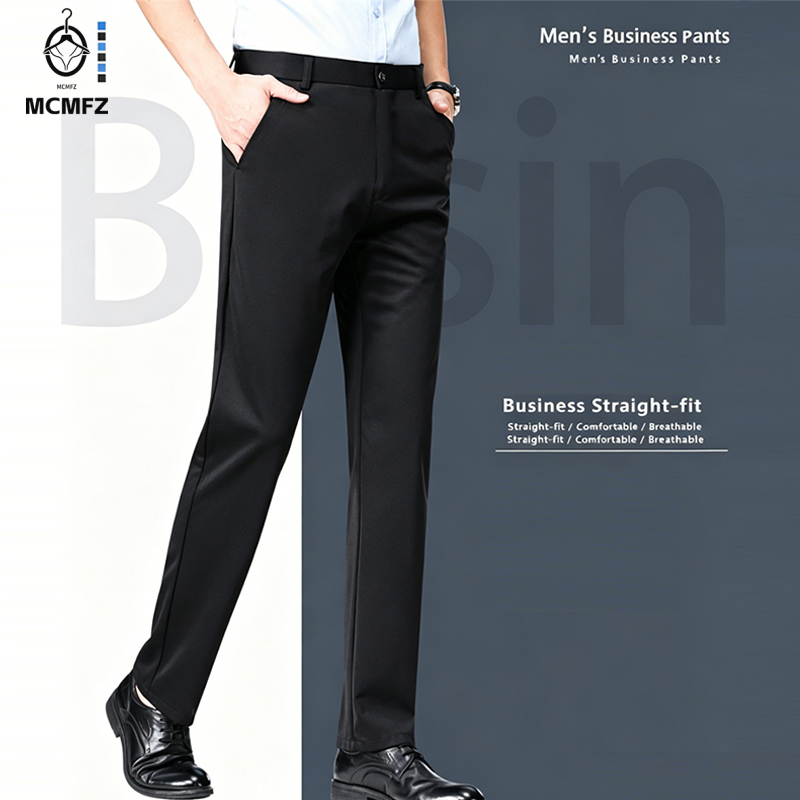 Mens Loose Straight Leg Four W - Formal Trouser Stretch 评论和价格