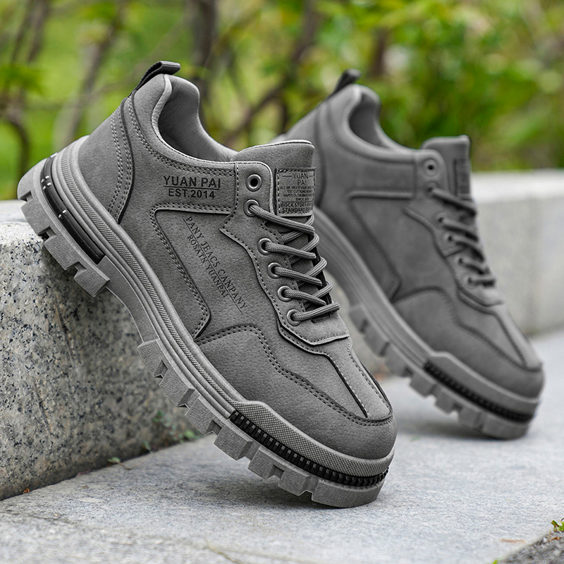 Men's Thick Sole Work Boots No - Men'S Fashion Hiking Boots 评论和价格