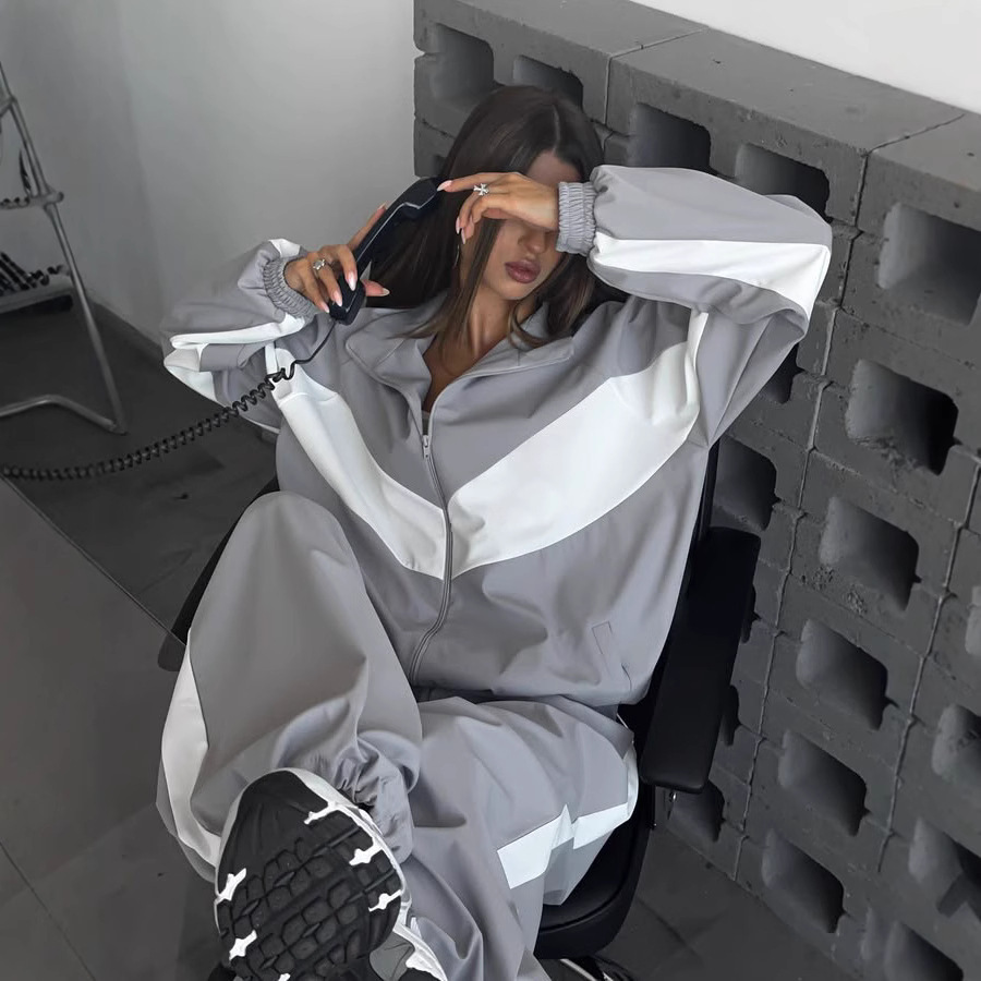 Oversized Tracksuit Colorblock - Mens Fashion Jumpers 评论和价格