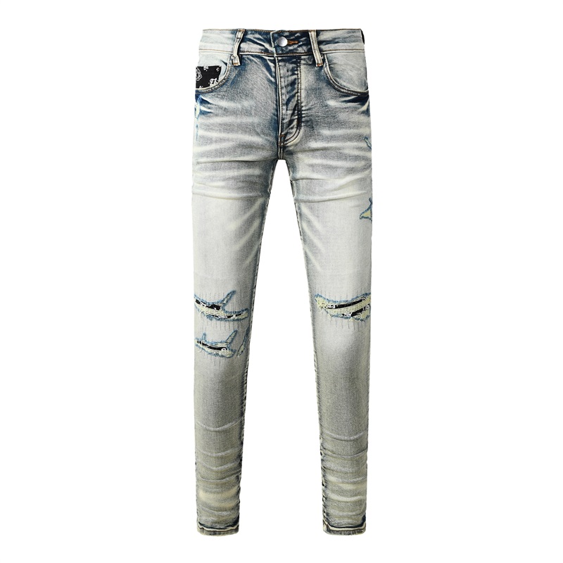 Fashion Americans Brands Men's - Skinny Jeans Ripped 评论和价格