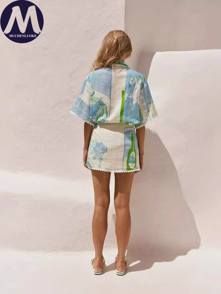 Ladies Summer Two-Piece Set Ca - Men'S Fashion Line 评论和价格