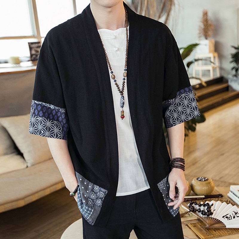 Japanese Kimono Men Cardigan S - Mens Fashion Jumpers 评论和价格