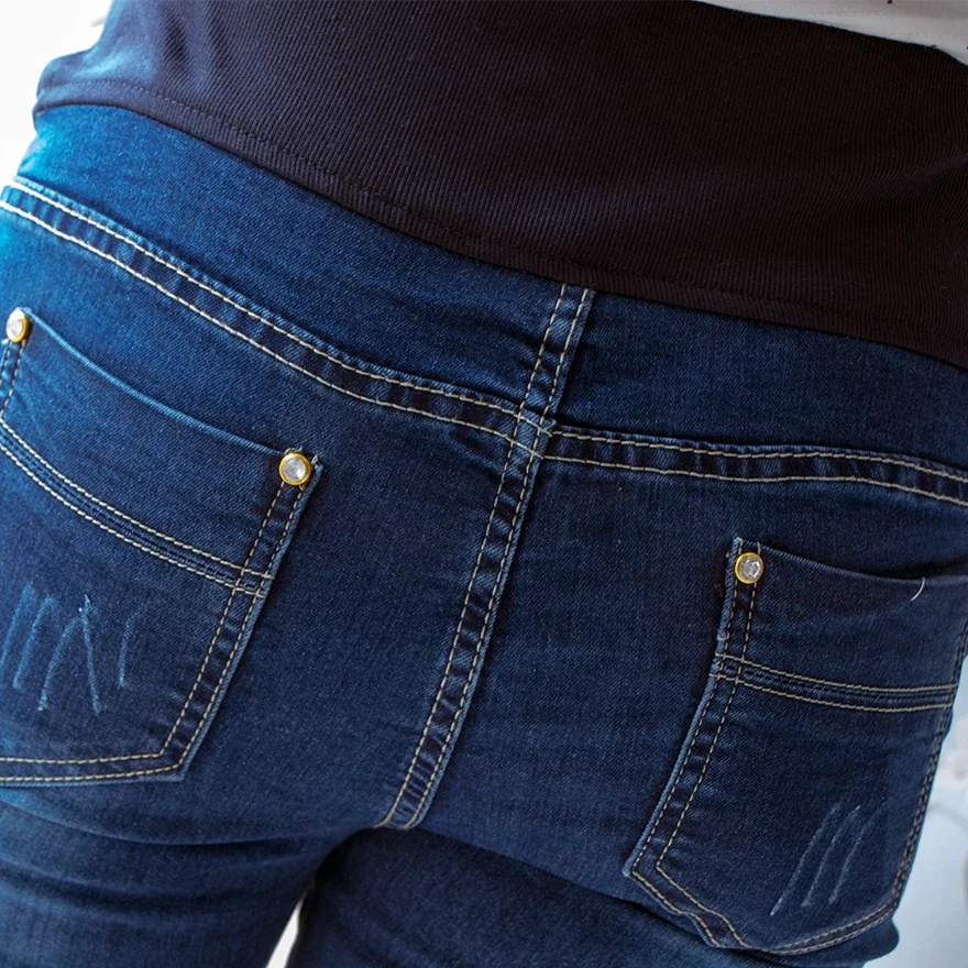 Hot Sale Cotton Denim Maternit - Skinny Jeans Ripped 评论和价格